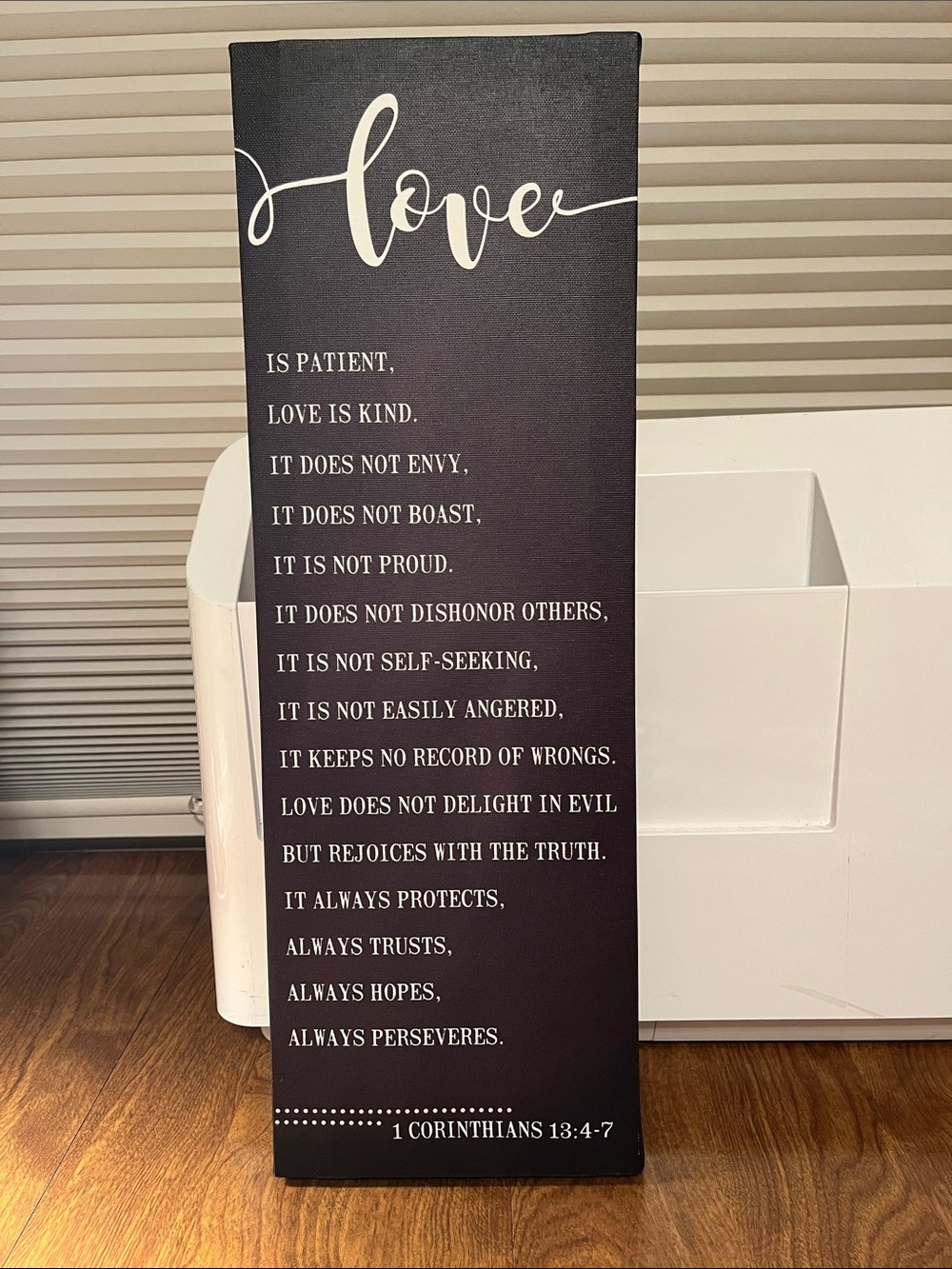 Canvas print of “love” Corinthians 13:4-7